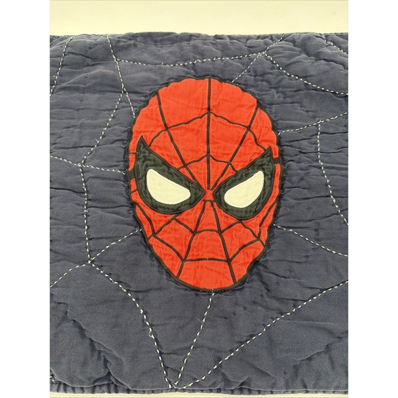 Pottery Barn Kids "Spiderman" Quilted Standard Sham Set Of 2 Pillowcase READ PLZ - Picture 3 of 8